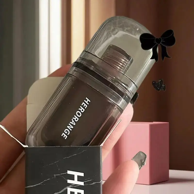 ملمع شفاه بمرآة سوداء من HERORANGE ملمع شفاه مائي يدوم طويلاً بني داكن وأحمر شفاه سائل للنساء مستحضرات تجميل للشفاه #3