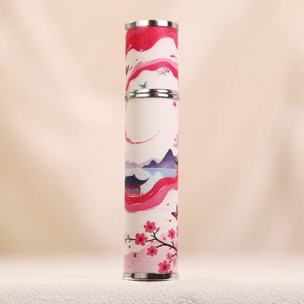 Fashion PU Leather Perfume Bottle Empty Leak-proof Cosmetic Container 10ml Refillable Spray Bottle Travel