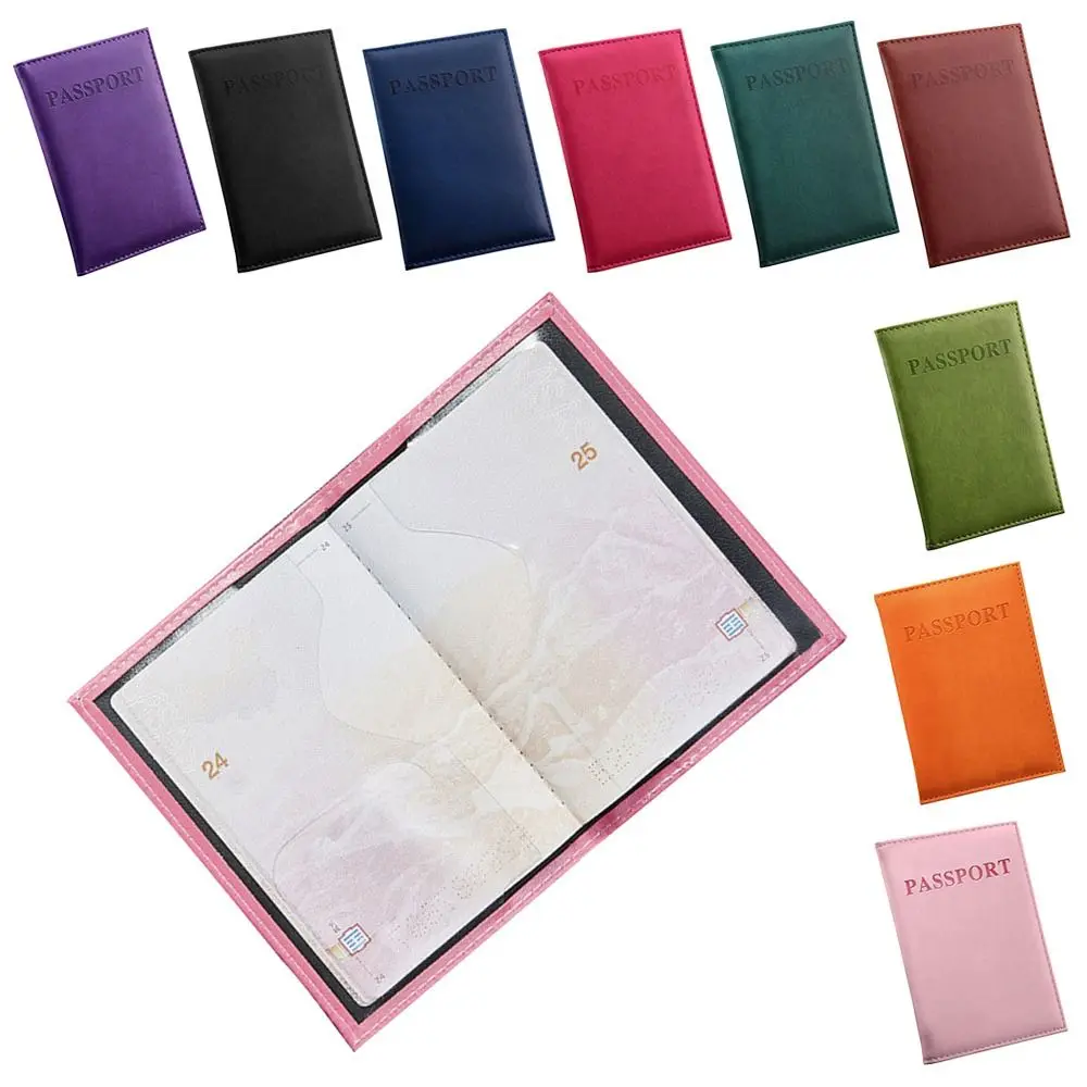 Waterproof PU Leather Passport Cover Marble Pattern ID Card Package Wallet Ticket Holder Travel Blocking Purse Case Card Holders