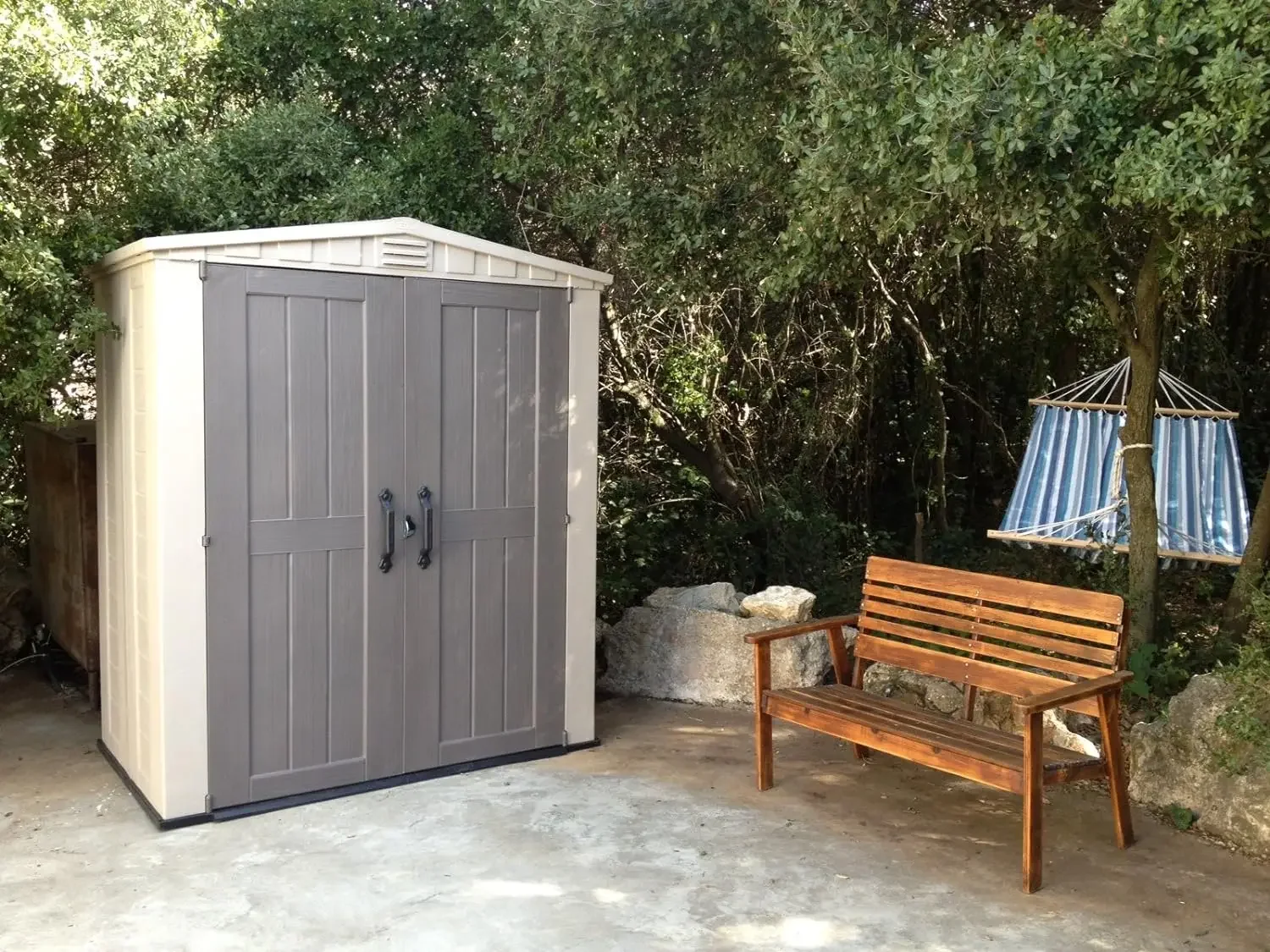 For Factor 6x3 Outdoor Storage Shed Kit-Perfect to Store Patio Furniture, Garden Tools Bike Accessories, Beach Chairs