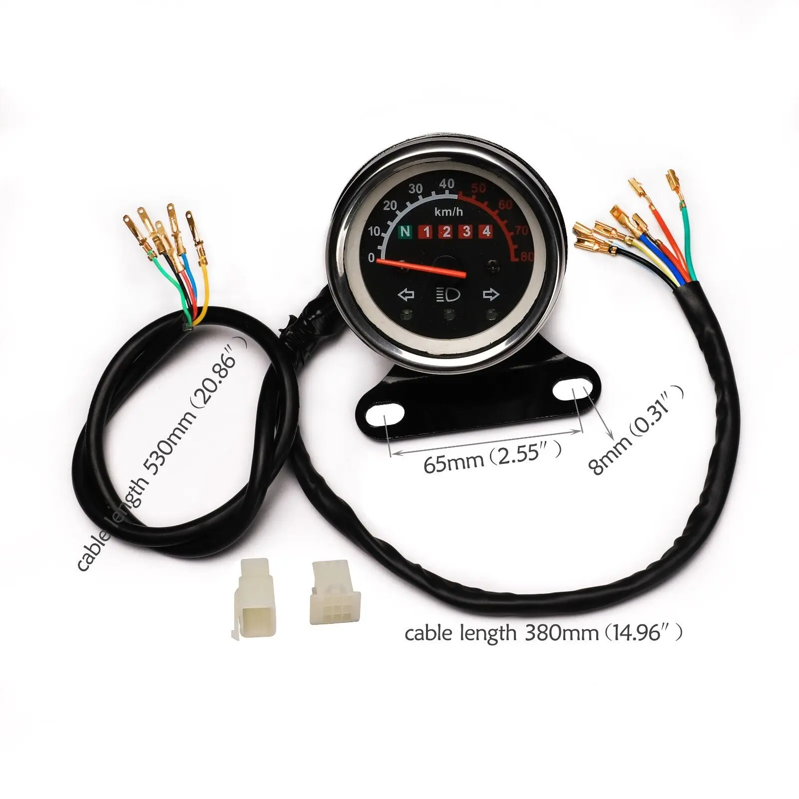 12v Speedometer Odometer KMH Gauge Turn Signal light f ATV QUAD Scooter Go Kart