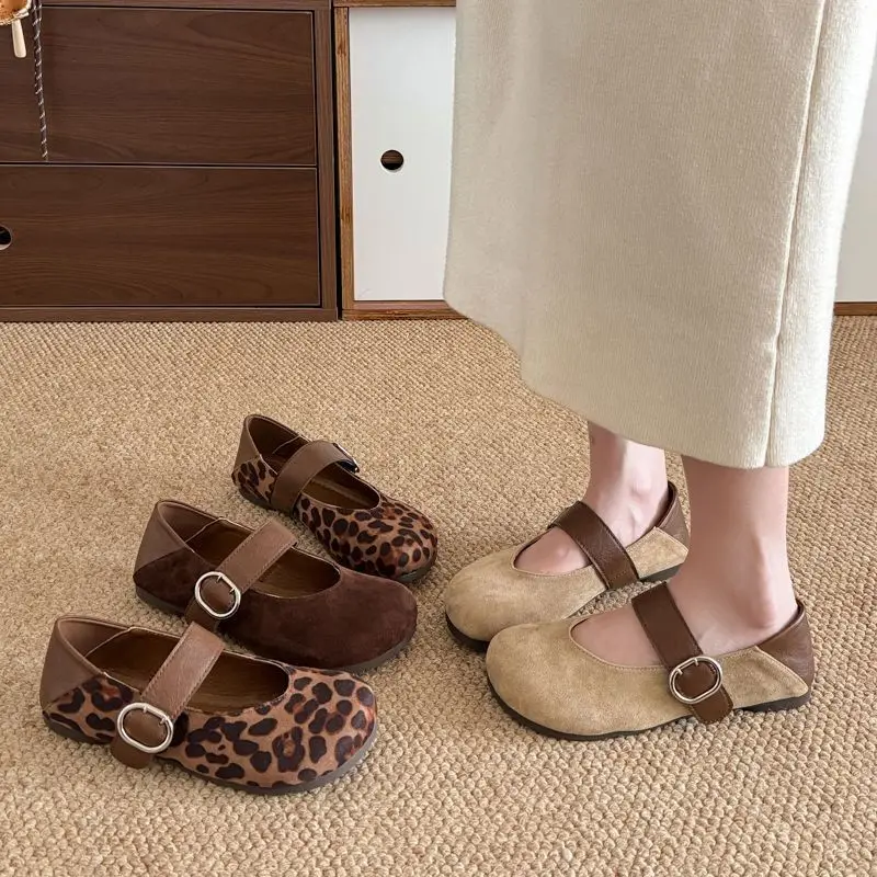 Women Summer Flats Mary Jane Style Soft Sole Comfortable Breathable Loafers Casual Shoes Retro Vintage Slip On Outdoor Indoor