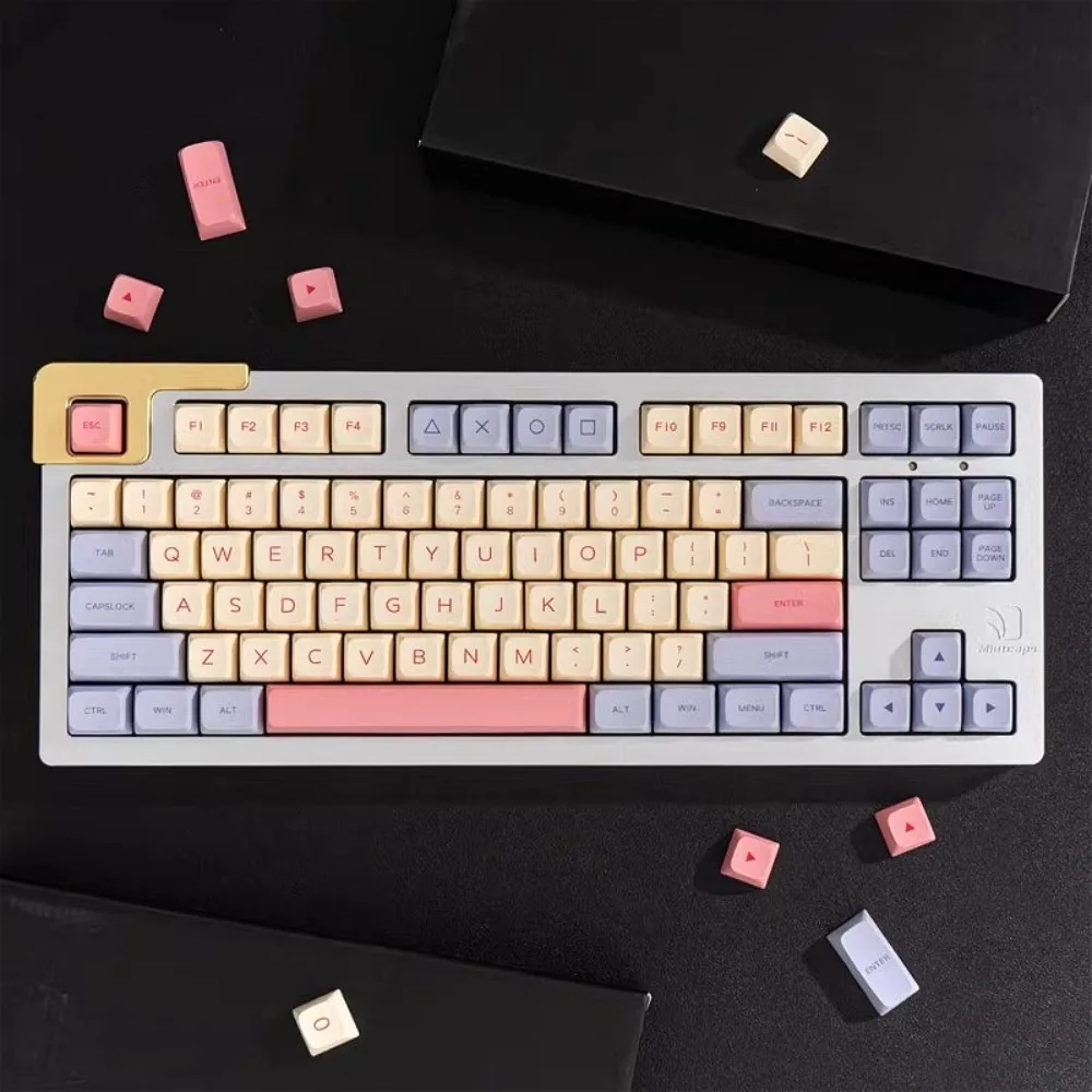 

Marshmallow Custom Keycaps 128 Keys PBT XDA Profile for Mechanical Keyboard 60% 65% 75% TKL 100%