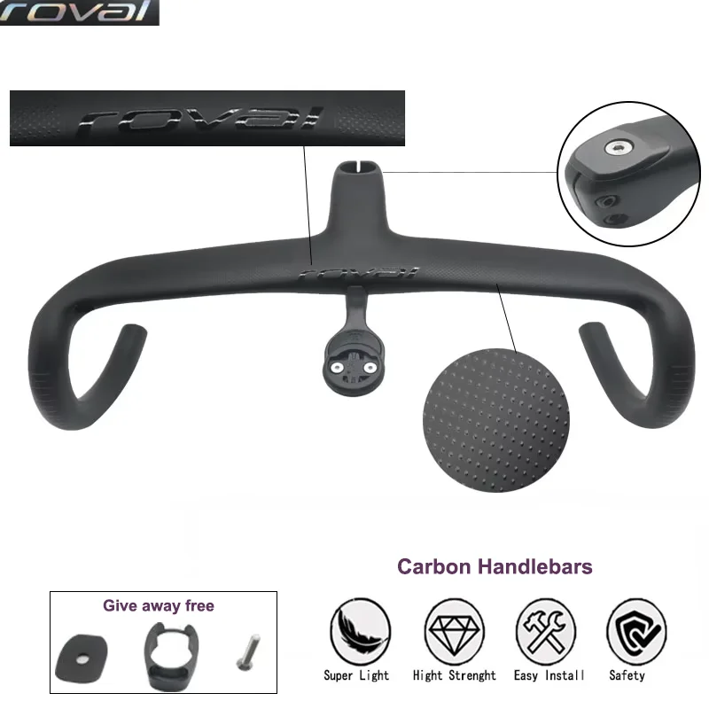 2024 Carbon road handlebar roval Internal Cable Routing Road Bicycle Handlebar  Cockpit Di2 Carbon Handlebar sl8/sl7