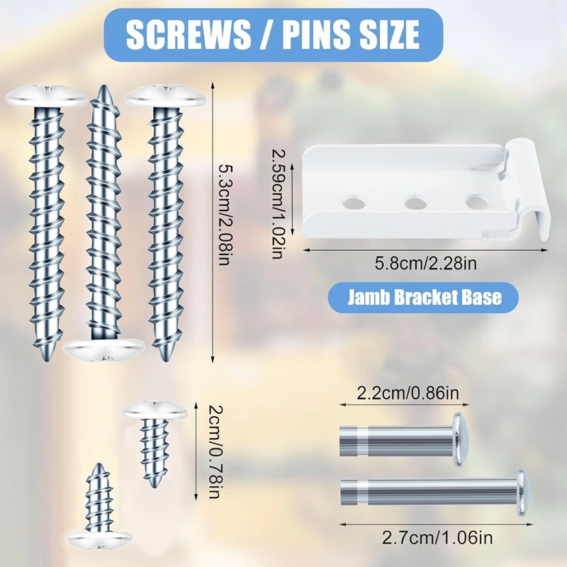 Door Closer Bracket,Repair Jamb Bracket Compatible For Andersen,Durable Screen Door Closer Accessories Kits White