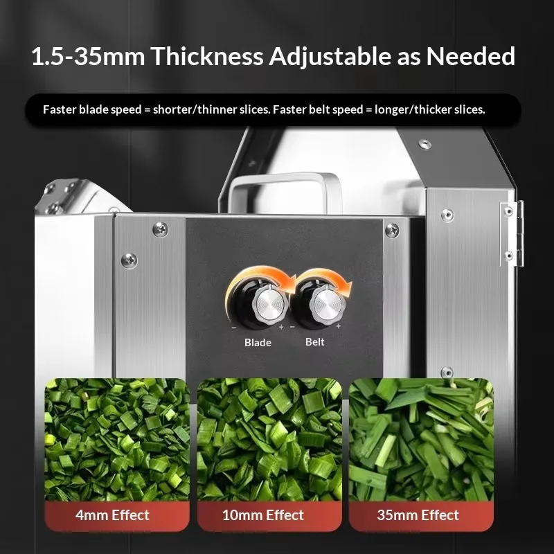 Multi Function Commercial Electric Stainless Steel Automatic High Speed Vegetable Cutter for Onion Bean Sprouts Potato Carrot