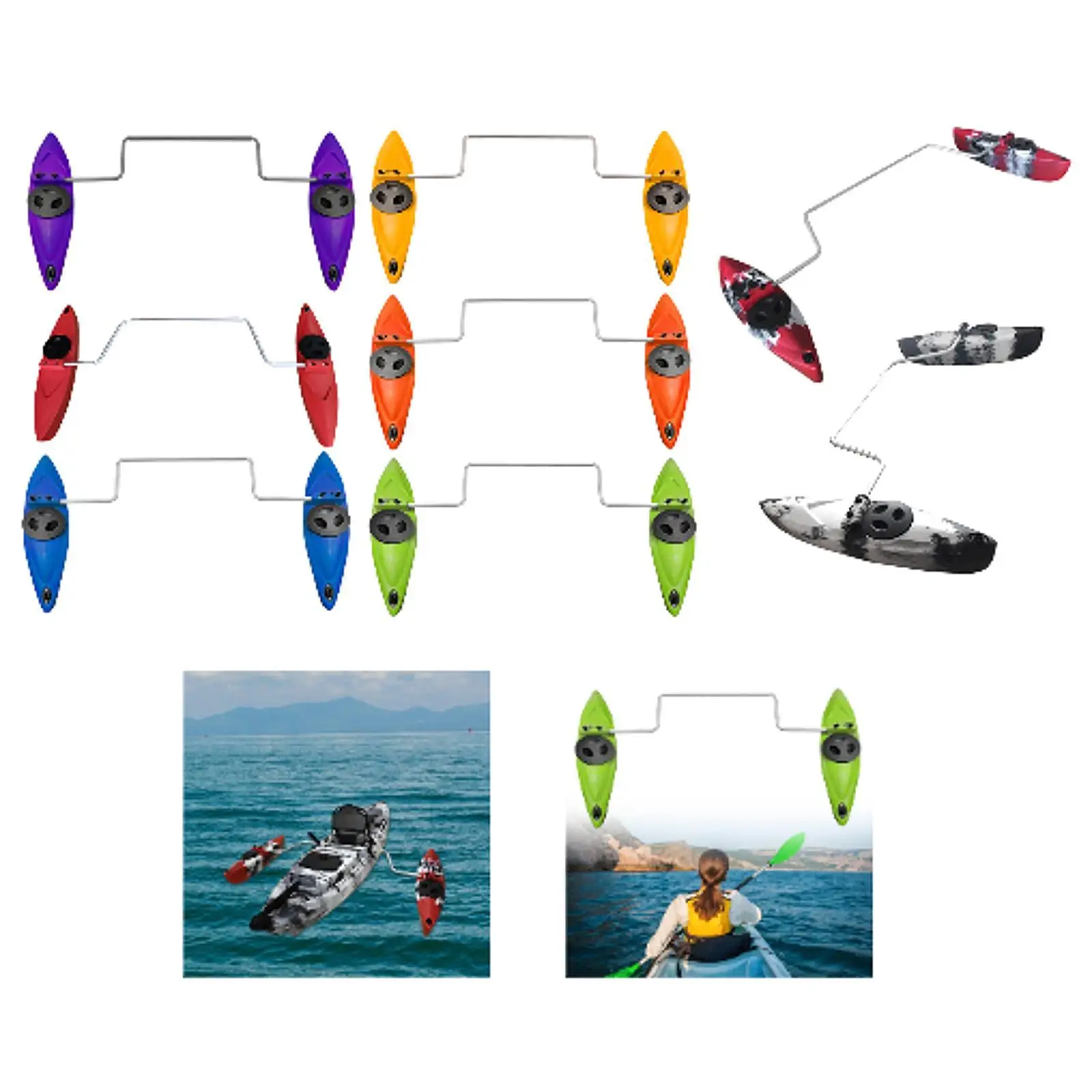 

Kayak Stabilizer Versatile with Arms Rod Balancing Canoe Accessories for Outdoor Paddling Water Kayak Float Buoy Drifting Boat