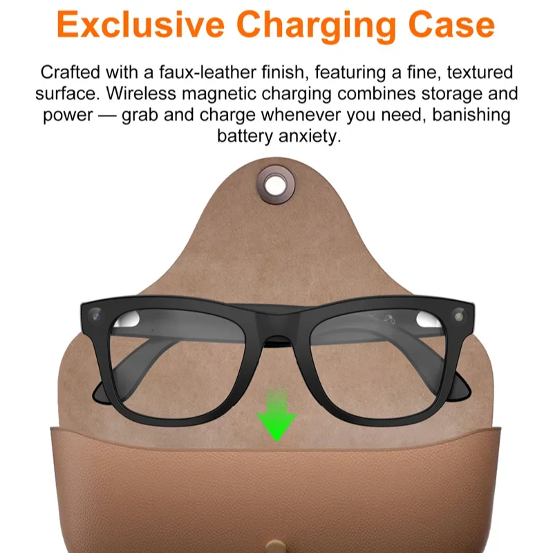 Lenovo ThinkPlus Smart AI Glasses 800W HD Shooting Camera Photo Video Voice Call Translation Bluetooth Listen Music Glasses view 4