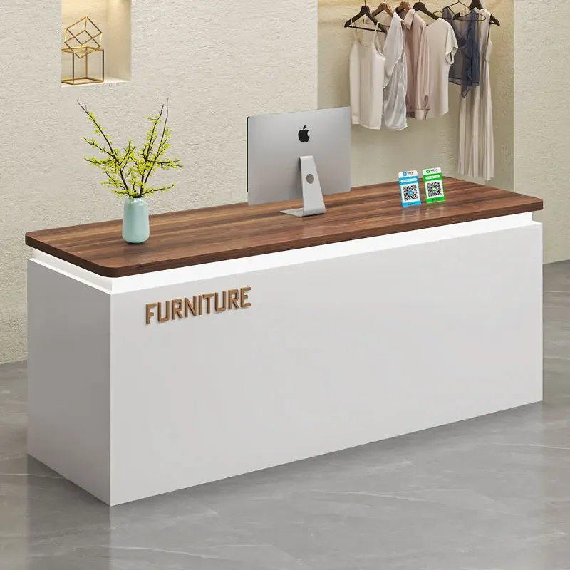 

Beauty Luxury Reception Desks Decorations Display Reception Desks Checkout Counter Mostrador Negocio Commercial Furniture