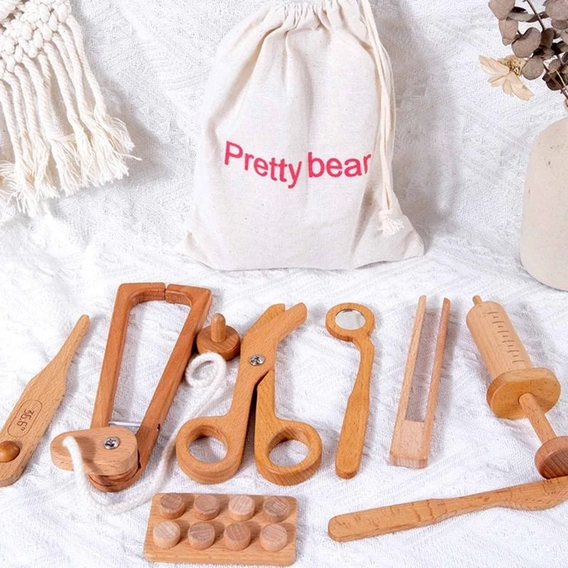 Caja herramientas para niños/cosméticos para estuche/kits médicos juguete educativo regalo cumpleaños para niños 15UB