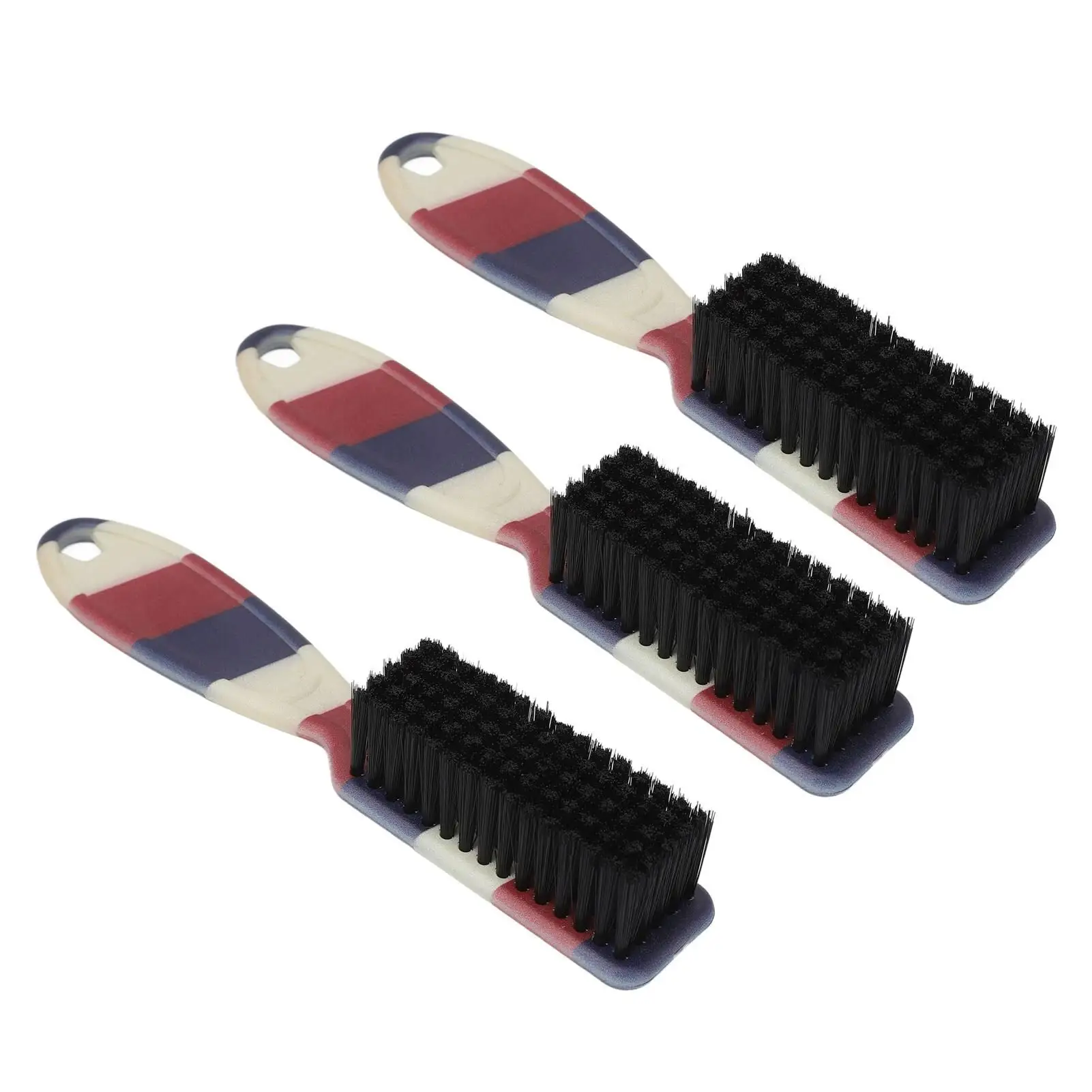 Beard Fade Brush with Striped Pattern - Ergonomic Handle for Styling in for beauty Salon