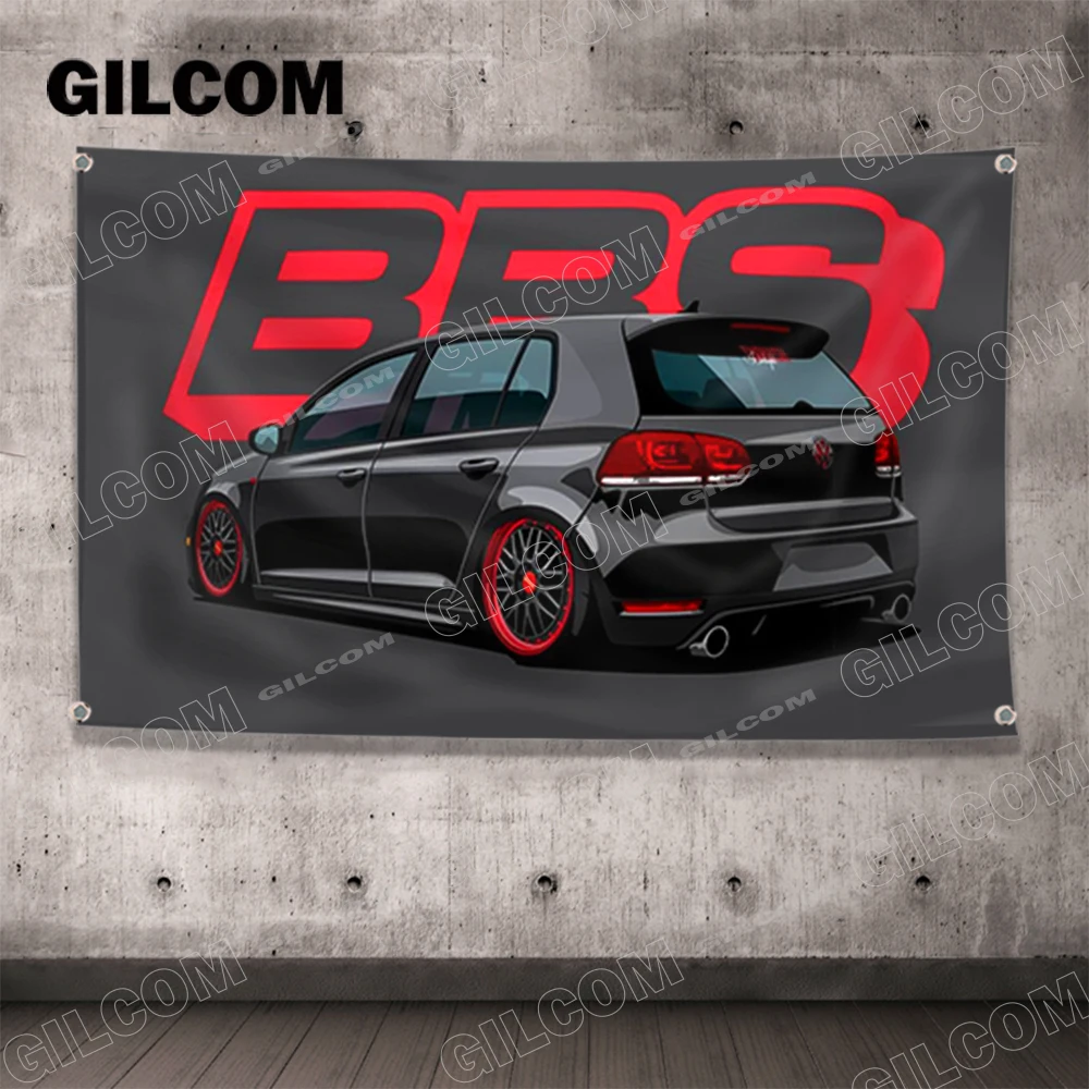 BBS Automotive Components Wheel Hub Flag Car Speed Competition Exercise Poster Advertise Logo Sport Outdoor Club  Banner