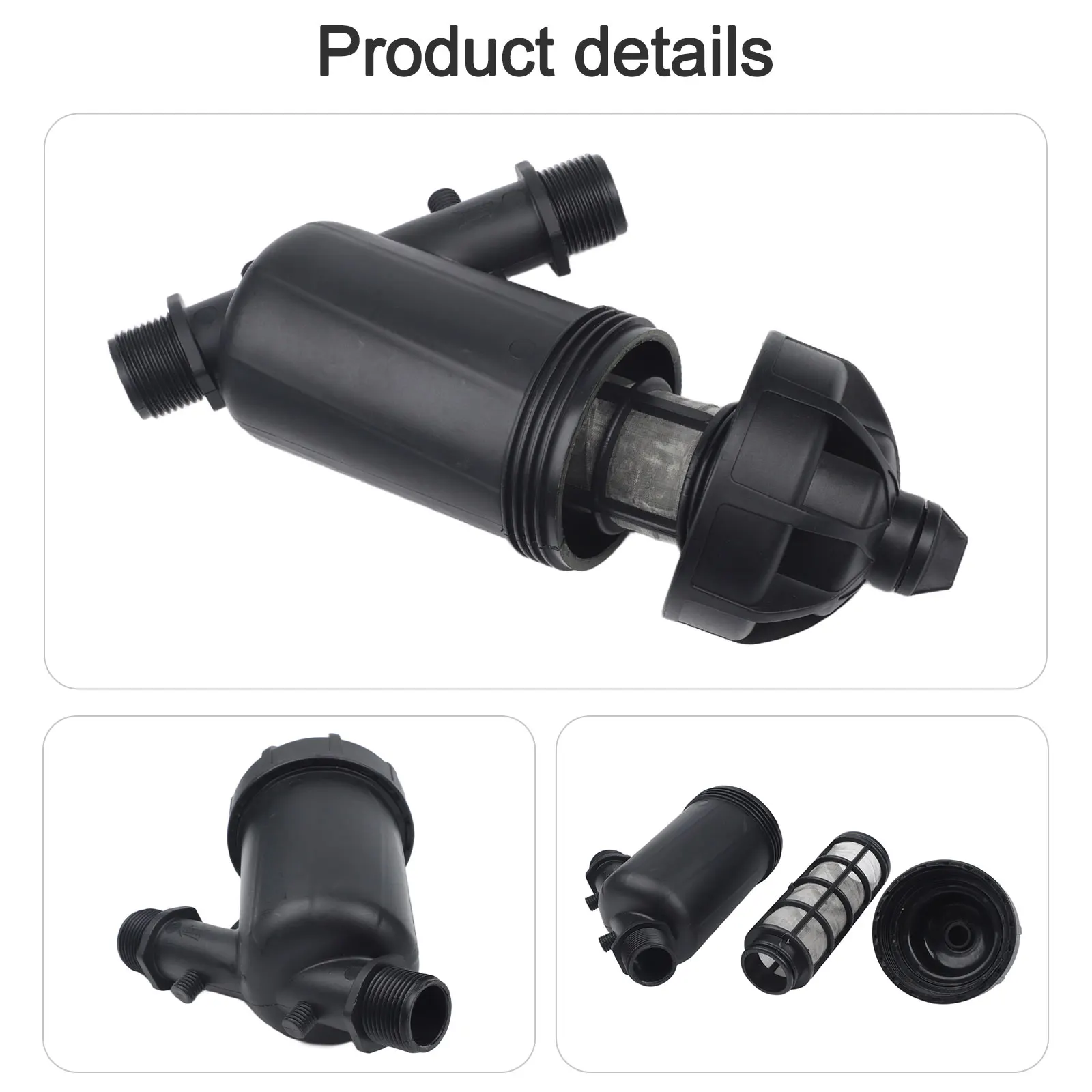 New Practical High Quality Water Filter For Hose Drip Replace Screen Strainer Supplies 3/4in male Black New Practical