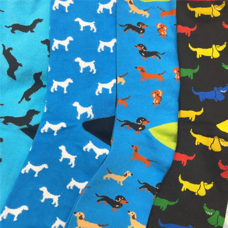 Adult Size Dachshund Hush Pup Puppy Crew Cotton Socks Dog Paws Claws Pet Street Fashion Animal Sausage Funny Cartoon Lovely Sox
