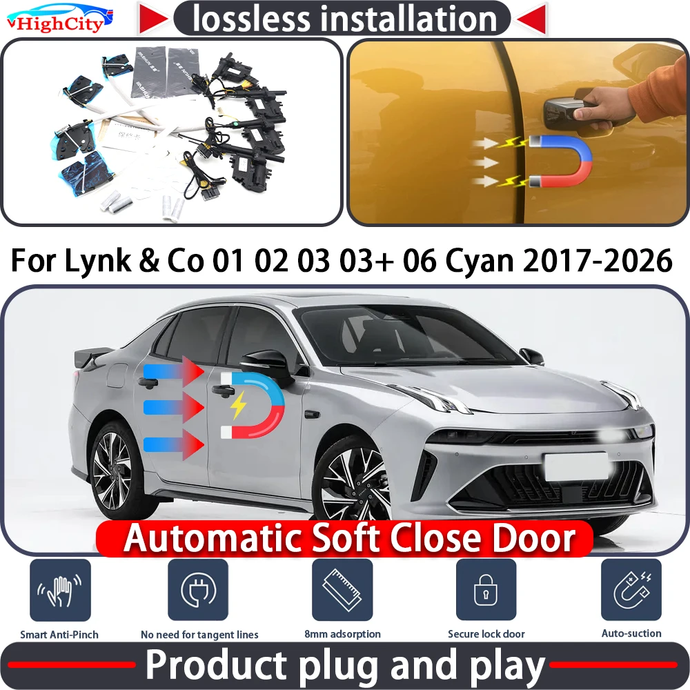 

Electric Closing Door Lock Actuator for Lynk & Co 01 02 03 03+ 06 Cyan 2017-2026 Soft Close Power Latch System Auto Pull Door