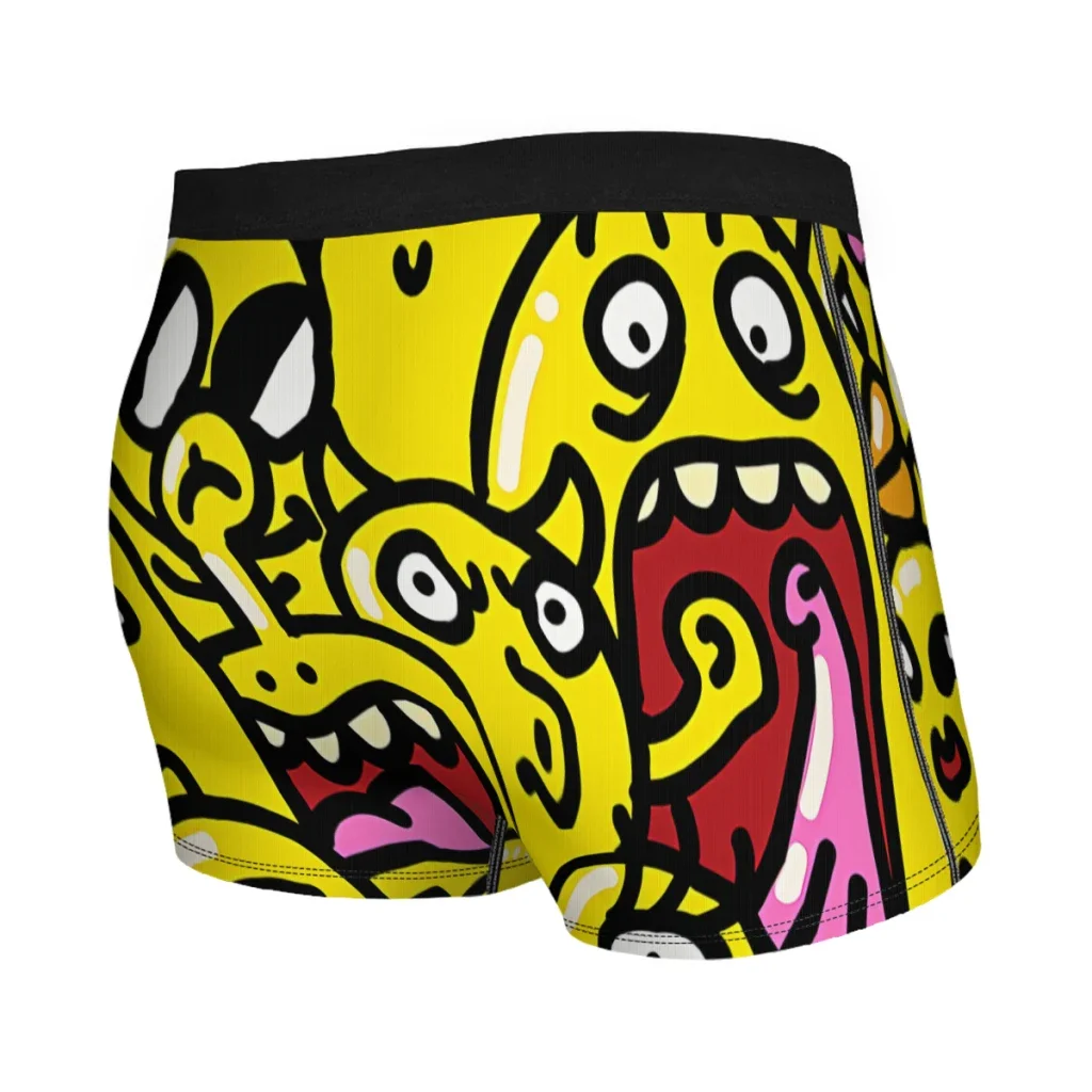 Yellow Mash Underpants Homme Panties Male Underwear Ventilate Shorts Boxer Briefs