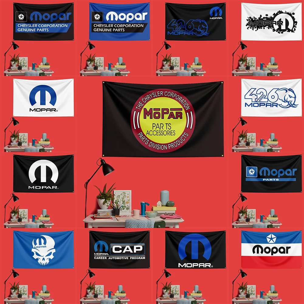Mopar Performance Flag 3x5 FT 90x150cm Polyester Garage Wall Decor Banner For Muscle Car Fans