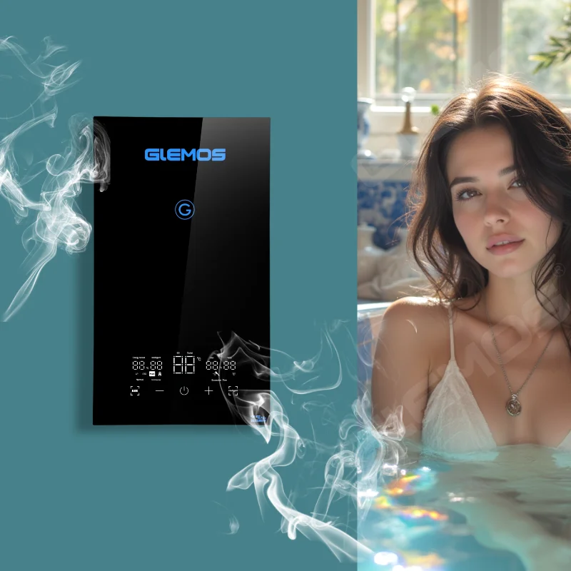 

Безрезервуарный мгновенный электрический водонагреватель 220 В/8500 Вт, по запросу горячей воды для всего дома, кухни, ванной комнаты, настенный монтаж