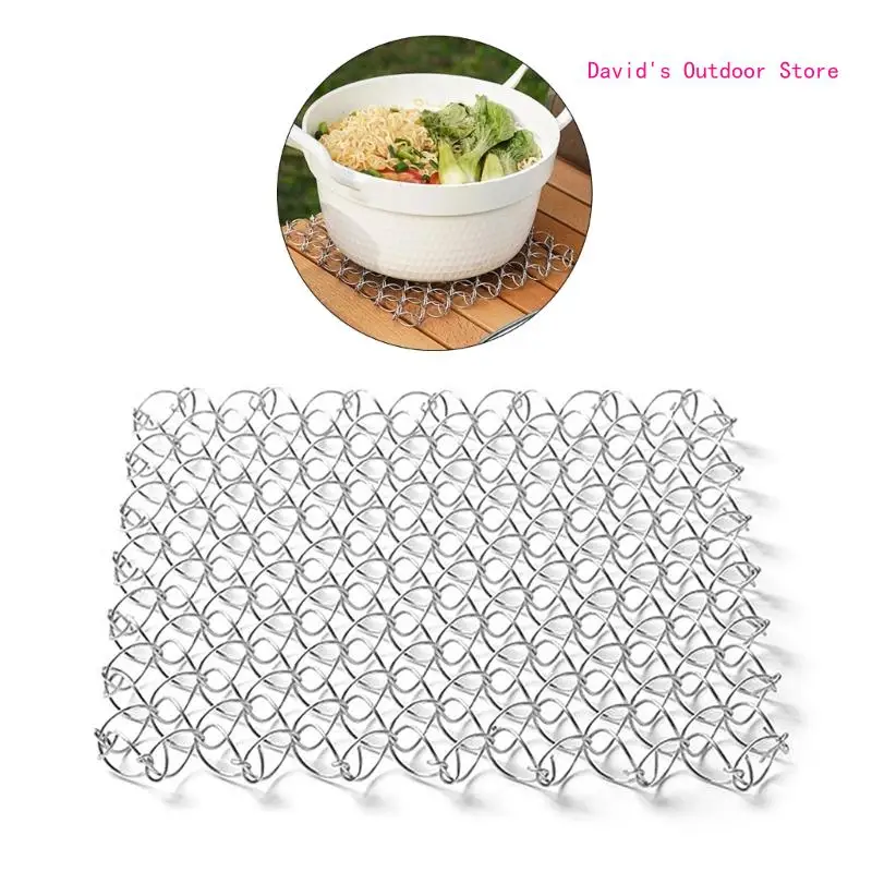 Hollow Out Drink Coasters Insulation Pad Cup Coasters, Stainless Insulation Cup Mat Square Coasters Pad Kettle Coasters X3UA