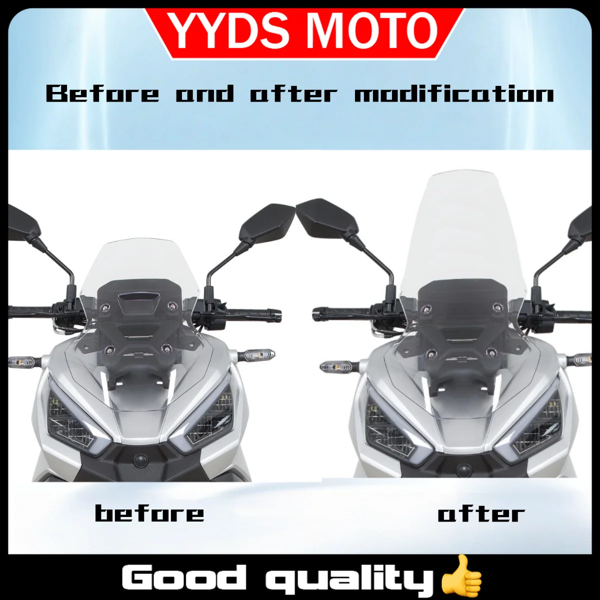 【buena-calidad】para-kymco-dink-g150-parabrisas-elevado-parabrisas-delantero-accesorios-especiales-modificacion