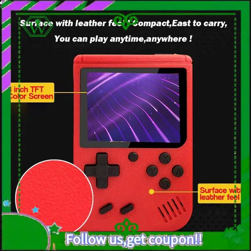 Reliable-400-In-1 Video Game Console Retro Mini Game Plyer 3.0 Inch Color Pocket TV Game Console Dual Handheld Gamer Player Reus