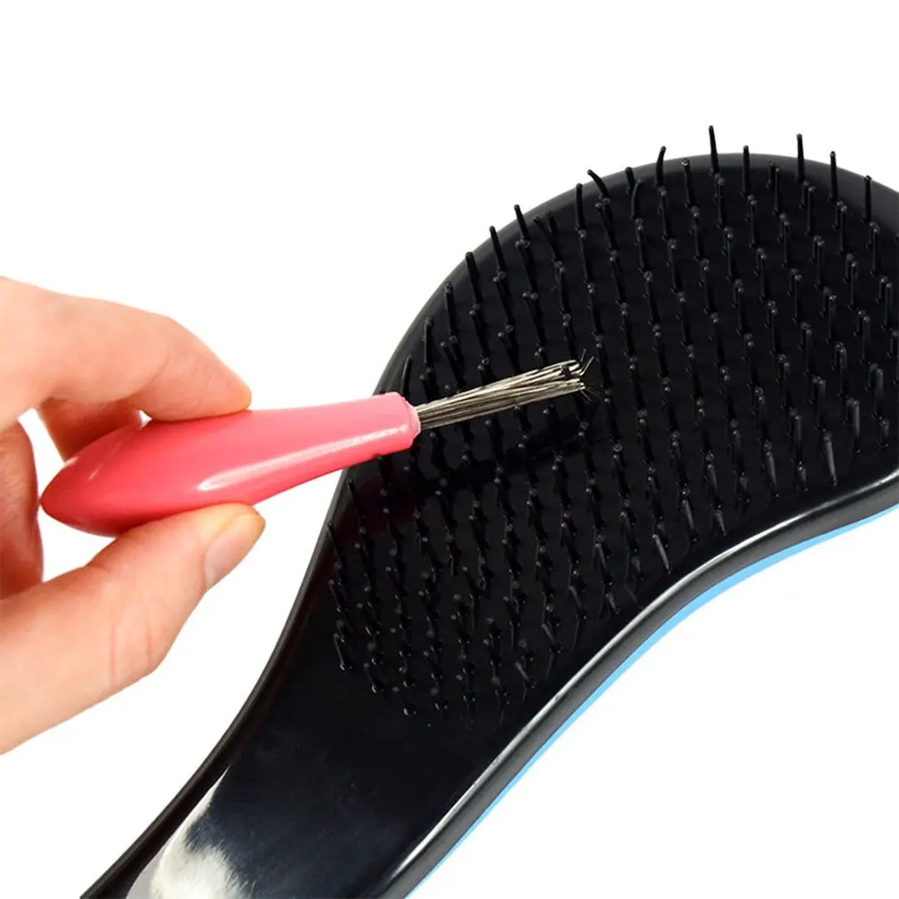 New Mini Hair Brush Combs Cleaner Embedded Tool Plastic Cleaning Remover Handle Tangle Hair Brush Hair Care Salon Styling Tools