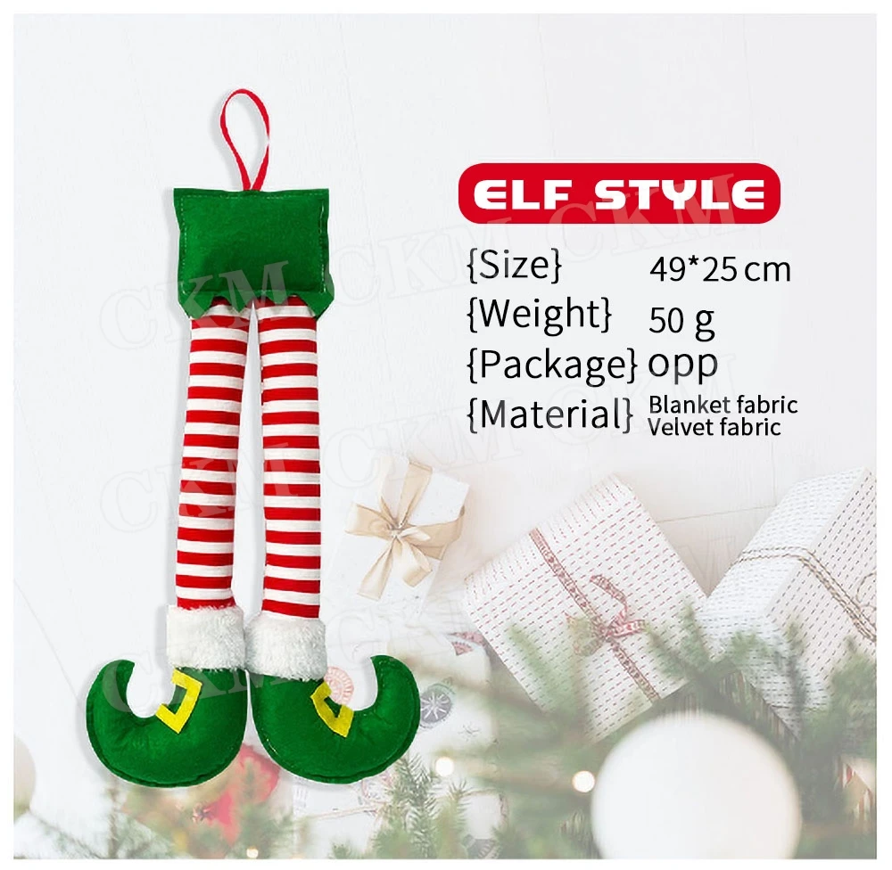 Christmas Elf Santa Legs Car Accessories Christmas Decor For Home Xmas Tree Pendants Ornaments Gifts New Year Navidad Noel Gift