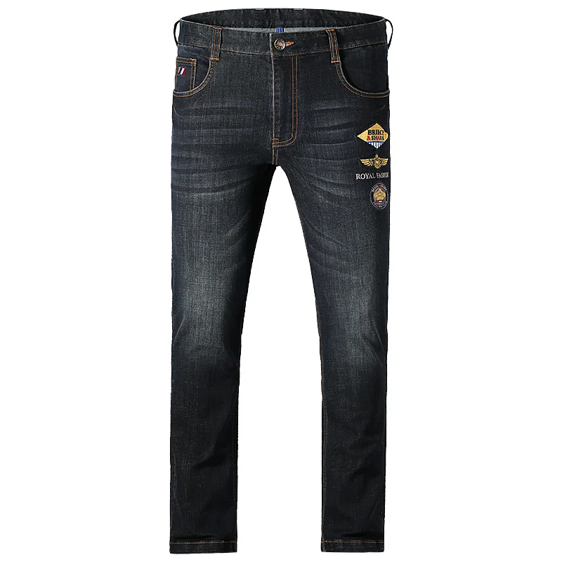 2023 New Summer Men's Jeans Thin Bruce&Shark Stretch Cotton Straight Leg Casual Fashion Denim Loose Style Cowboys Big Size 40