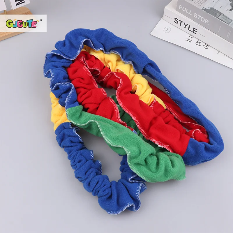 屋外用おもちゃ 子供用弾性ロープループ 多人数チームスポーツ 面白いインタラクション プルロープエクササイズ ランニングプッシュ