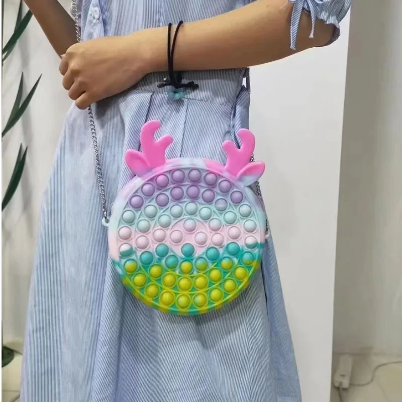 Bolsa de juguete antiestrés para dedos, juguete sensorial de dibujos animados Kawaii Pop, para aliviar el estrés