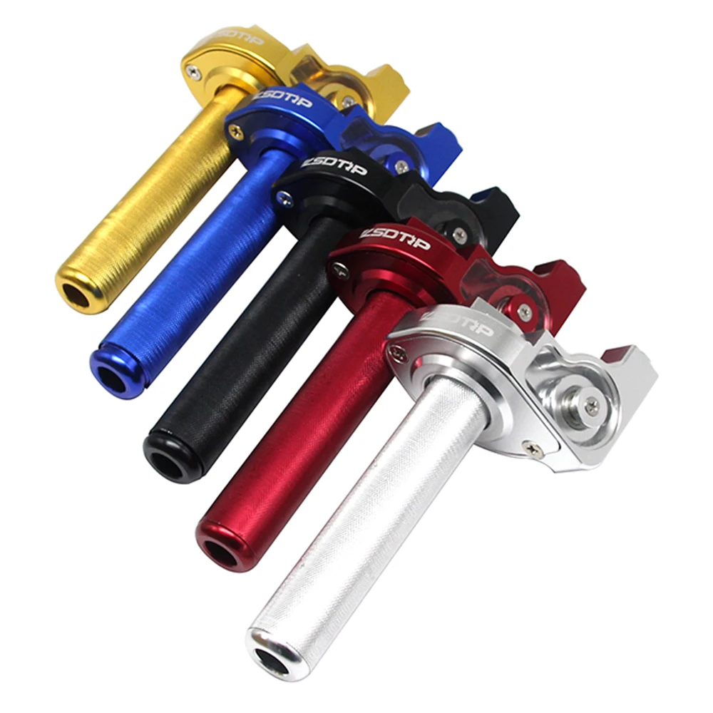 ZSDTRP Universal 22mm Motorcycle CNC Aluminum Acerbs Handle Throttle Grip Quick Twister With Throttle Cable for 50 110 125 250cc