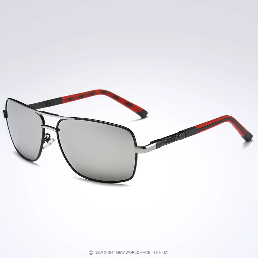 AL-MG Double Bridge Cool Men Frame Sun Glasses Polarized Mirror Sunglasses Custom Made Myopia Minus Prescription Lens -1 To-6