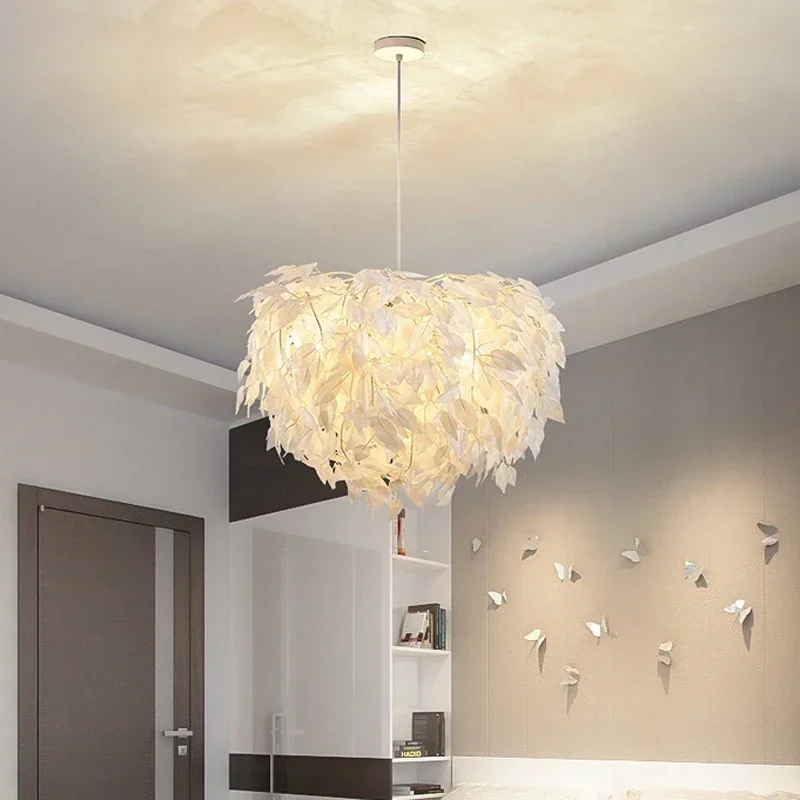 New Ins Net Red Chandelier Nordic Bedroom Starry Leaf Lamp Living Room Personality Simple Modern Creative Clothing Store Lamp