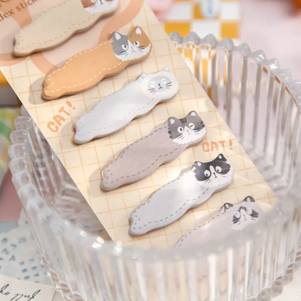 Cute Memo Pad Cat Index Sticker Creative Cartoon Kitty Index Dividers Label Meow Cat Paw Sticky Note Stationery