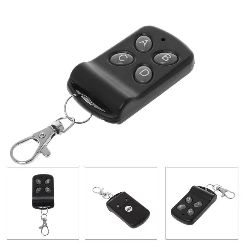 433Mhz RF Garage Door Remote Control Duplicator 4 Keys Fixed Code Grabber Clone Gate Key Fob Command Hand Transmitter