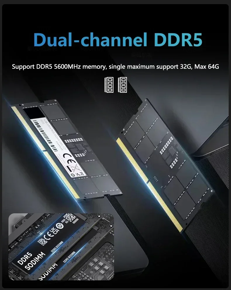 TOPC R7 8845HS/R9 8945HS كمبيوتر صغير ويندوز 11 DDR5 5600MHZ PCIE4.0 M.2 NVME SSD Thunderbolt3 USB4.0 WIIF6E BT5.3 كمبيوتر ألعاب