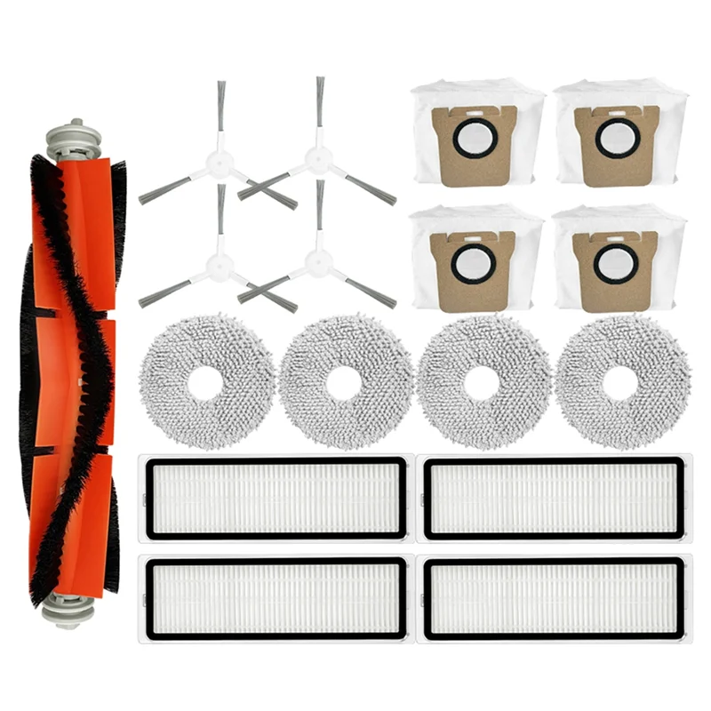 YCOC-For Xiaomi C102CN جهاز آلي لتنظيف الأتربة فرشاة رئيسية فرشاة جانبية فلتر Hepa ممسحة وسادة كيس لجميع الغبار الملحقات