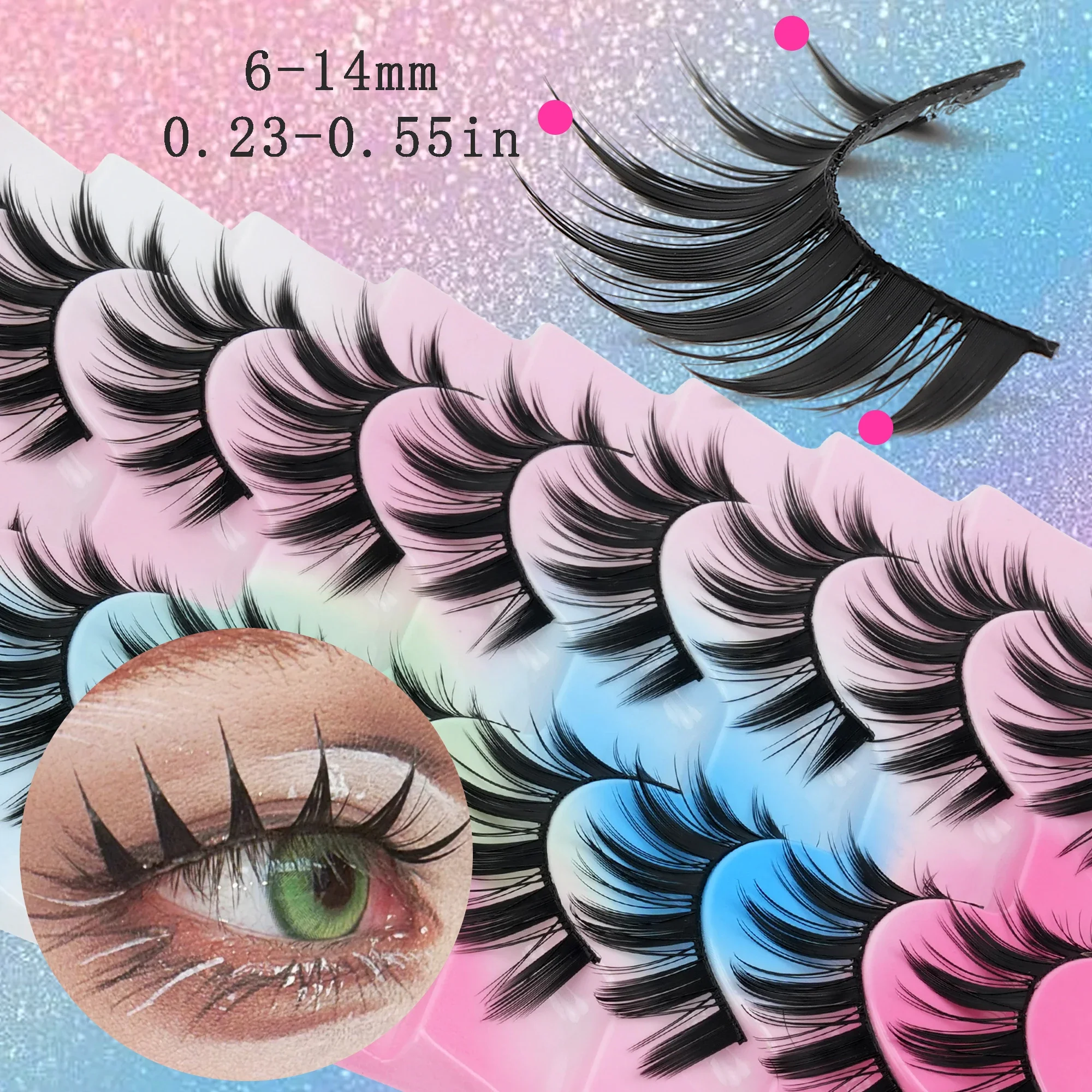 10 paia di ciglia finte in pel - Anime Cosplay Eye Makeup recensione e prezzo