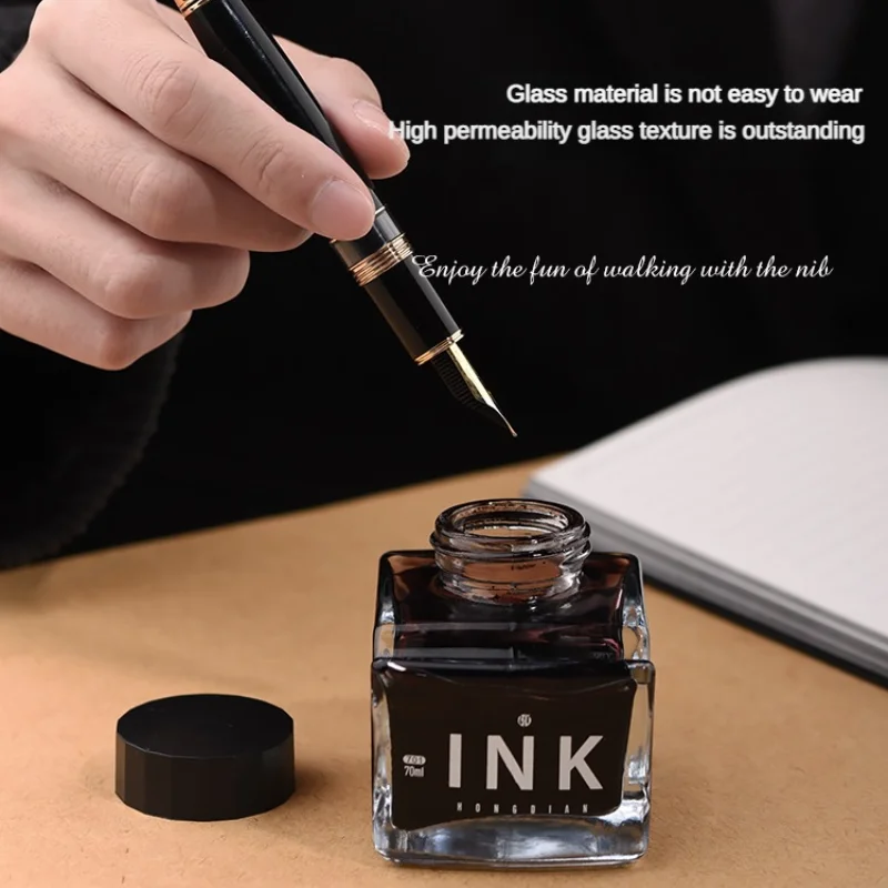 HONGDIAN 70/60/18ml Fountain Pen Ink Various Colors Ink Glass Bottled Ink  Cartridge School Office School Supplies Stationery