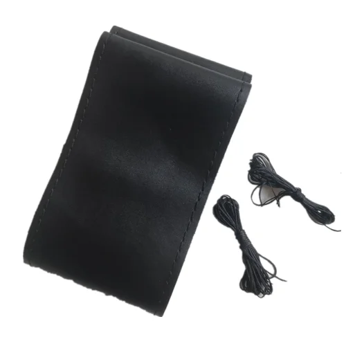 Imagen 2 del producto Protector para volante de coche, trenza de cuero genuino DIY en el volante con hilo de agujas 42 45 47 50CM para camión y autobús