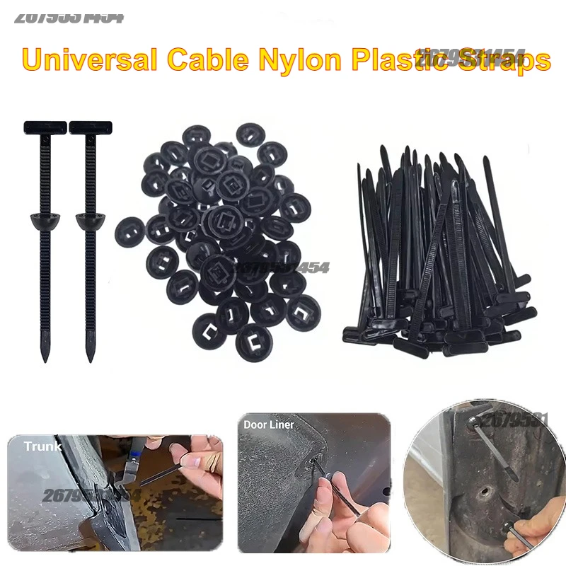 ربطات كابل الأشرطة البلاستيكية المشابك متعددة الأغراض النايلون العالمي رباط للكابل مشبك الذاتي قفل الثقيلة النايلون البريدي العلاقات التجنيب