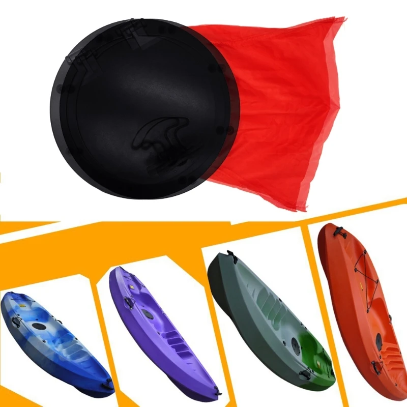 Marine Boats Kayaks Canoes Fishing Rigging SailingBlack Plastic 6'' Waterproof Deck Plate Hatch Cover with Storage Bag