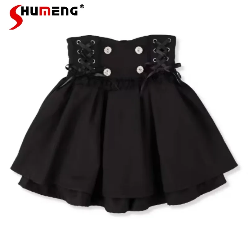 

Autumn Japanese Lolita SC New Mine Series Mass Production Sweet And Cute Bow Lace Mini Skirt A-line Short Skirt Women's Clothing