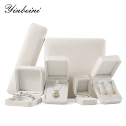 YinBeiNi Wedding Ring Box Bracelet Necklace Earrings Storage Box PU Leather Jewelry Display Organizer Gift Proposal Box H001