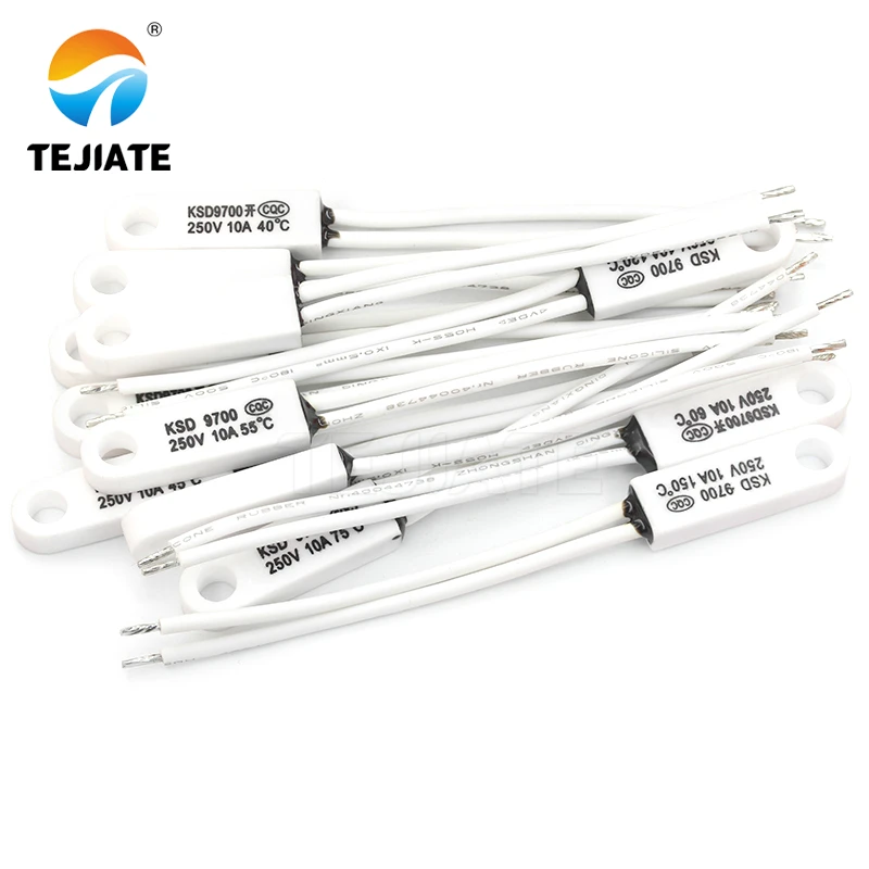 KSD9700 Ceramiczny przełącznik kontroli temperatury z otworem 40/50 stopni ~ 150 stopni normalnie otwarty normalnie zamknięty 5A/10A 250V