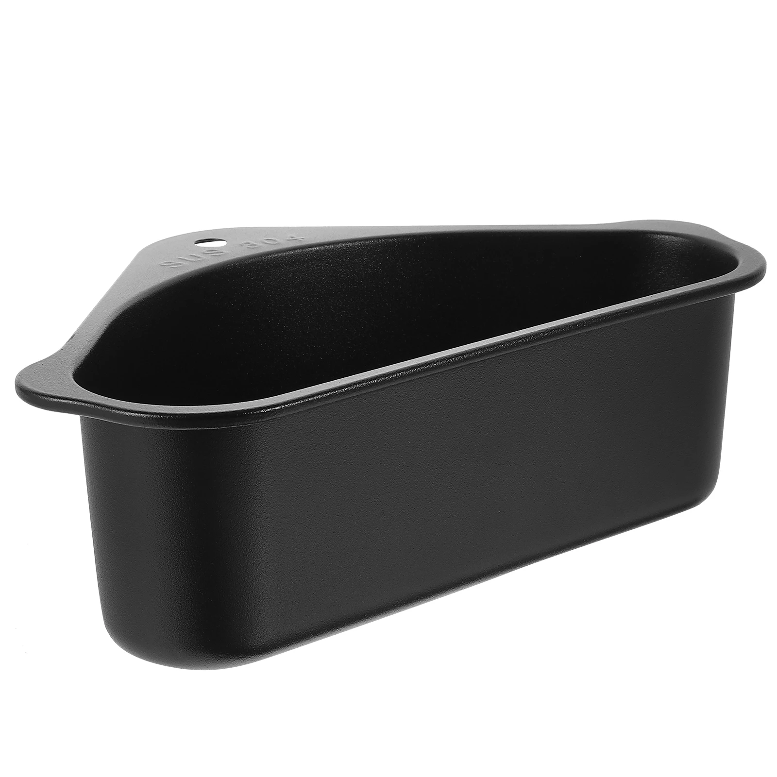 

Stainless Steel Drain Basket Triangle Sink Filter Black 201 Material Kitchen Storage Baskets Triangle Shape Corner Accessories