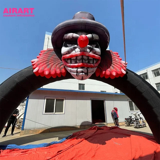 Inflatable Halloween Arch, Pop Size Inflatable Clown Archway, Halloween Decorations Outdoor Blowups