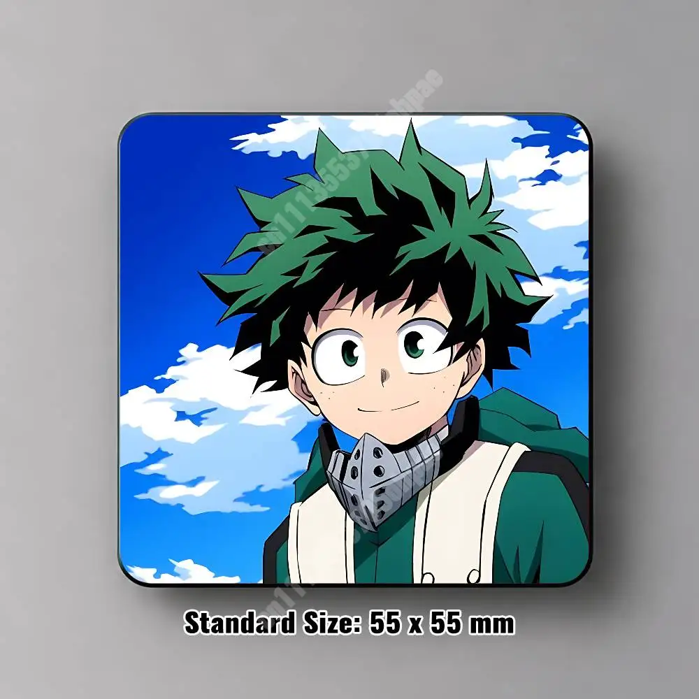 Midoriya Izuku MHA H-Hero A-Academia Magnetic Sticker Removable Fridge Decal for Metal Surfaces Magnet Label