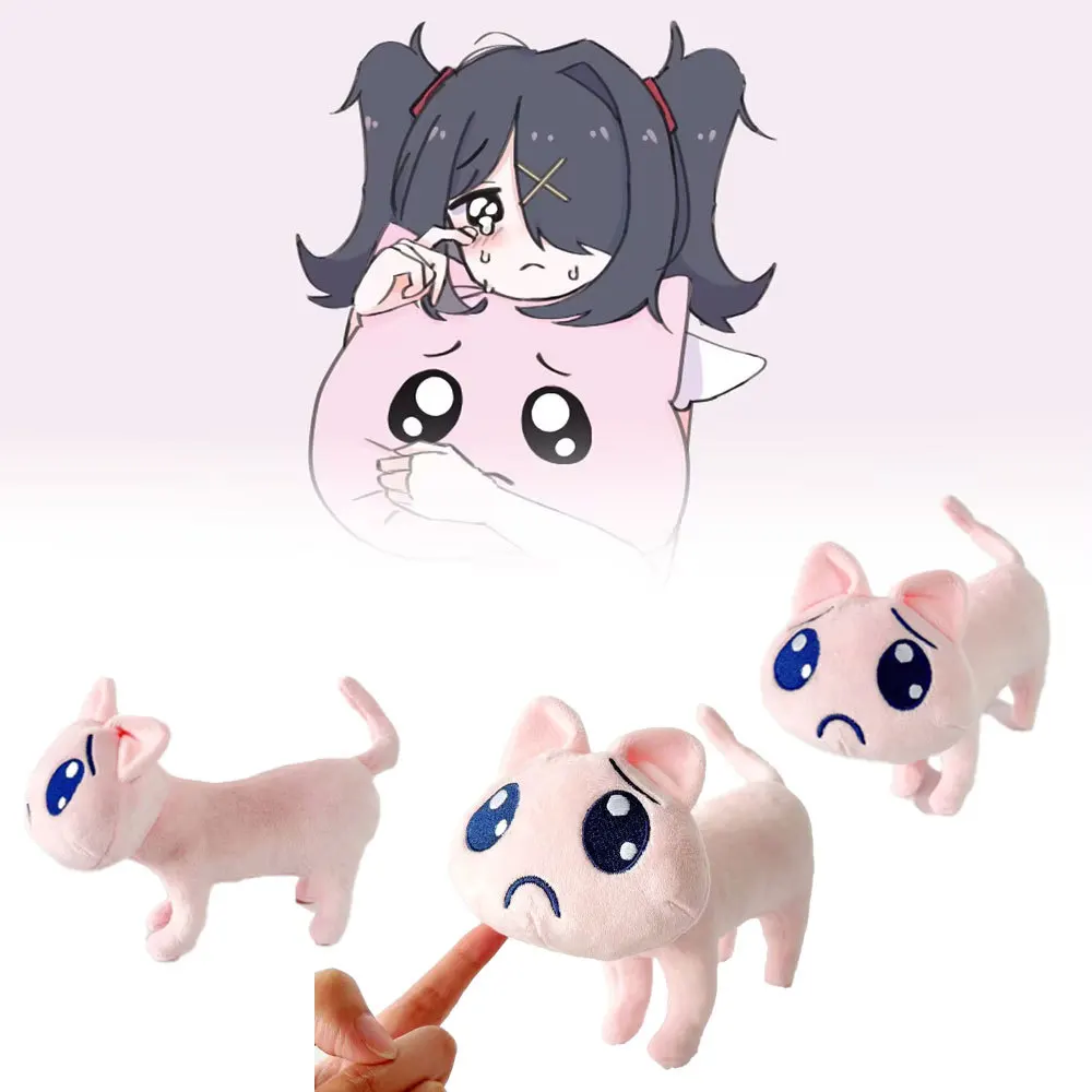 

Game Needy Girl Overdose P-chan Pink Cat Plush Doll Kawaii Soft Stuffed Animal Toy Anime Plushie Gift for Fans Collectible