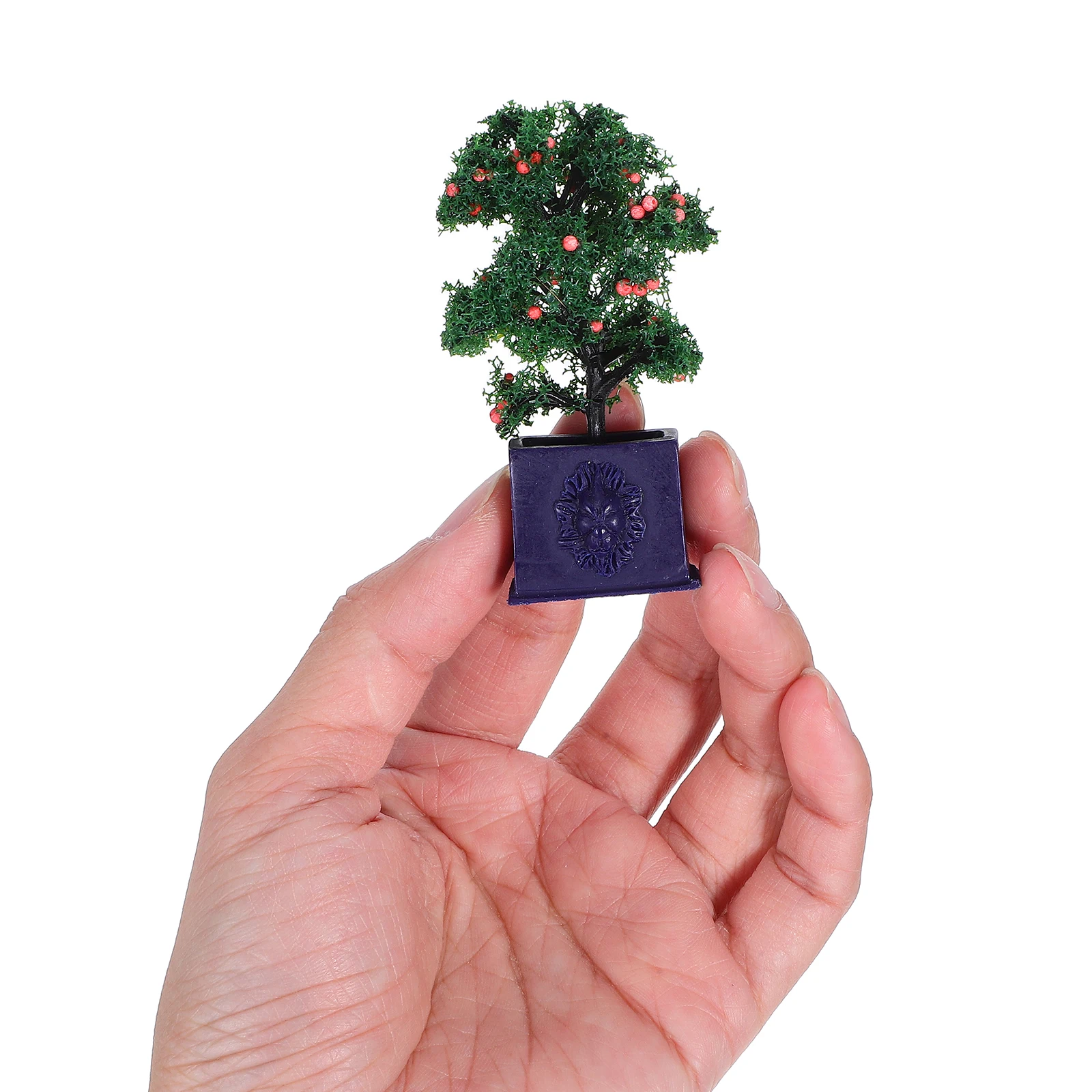 

3 Pcs Simulated Potted Plant Artificial Plants Indoor Decor Decorative Fake and Fruits Dollhouse Mini Accessories Props